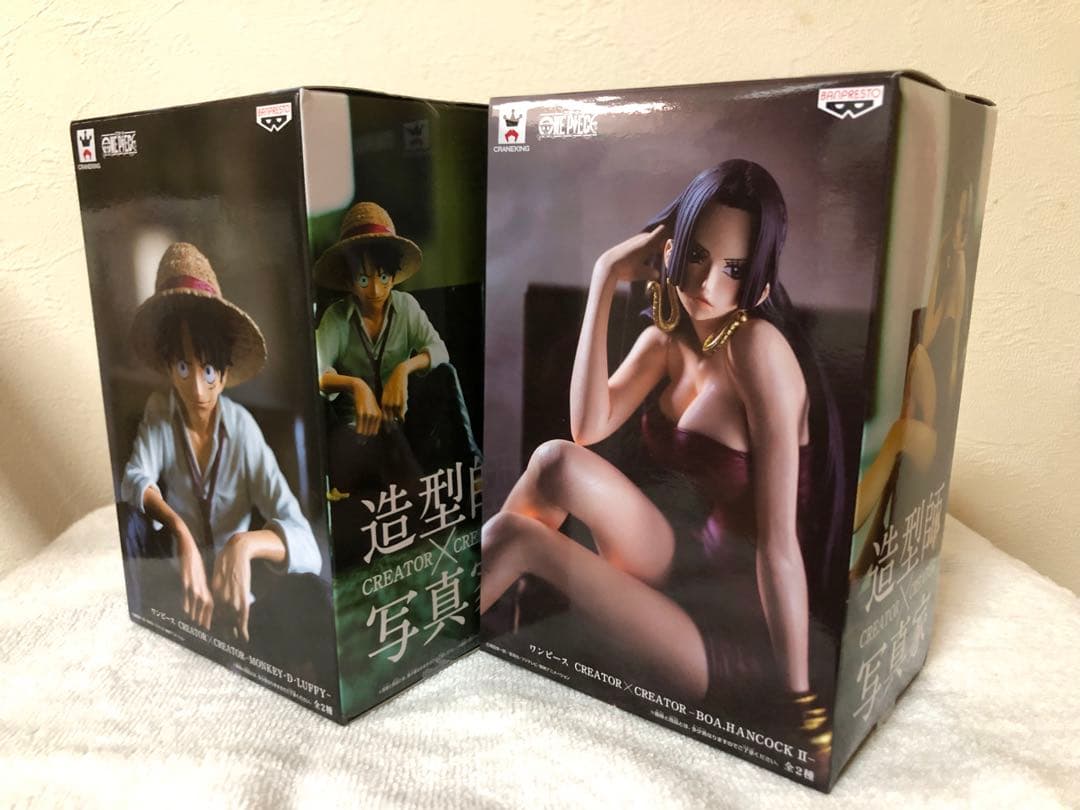 [新品未開封品]ワンピース ルフィ & ハンコック 造形師X写真家2体セット