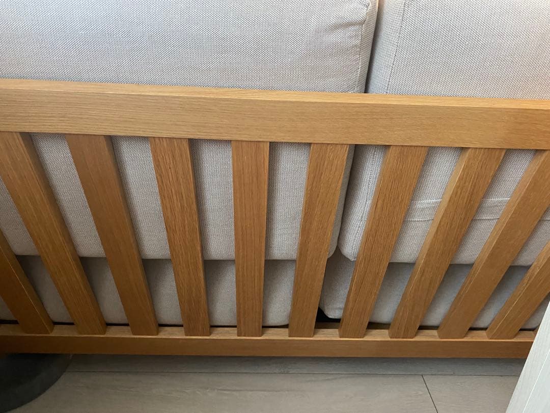 無印良品　ソファ本体木製フレーム　ウレタンポケットコイル２．５シーター