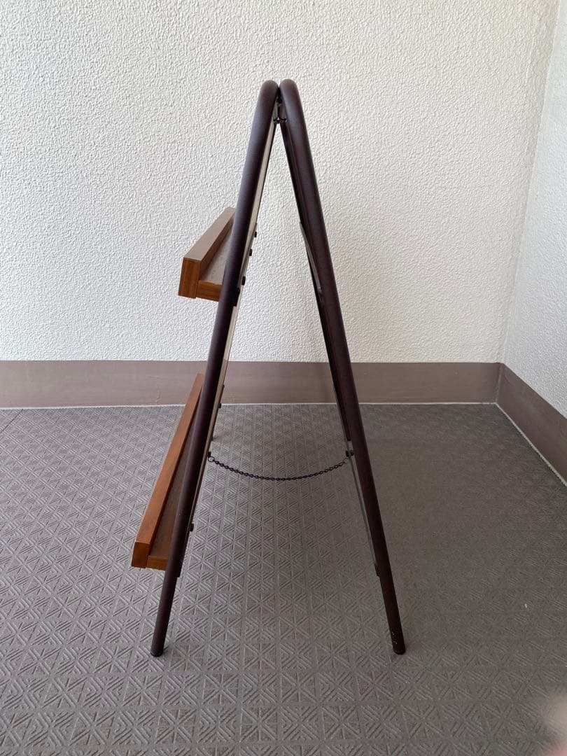 吉桂 天然木 メッセージ＆CDラック スタンディングフレーム 2段木製ラック