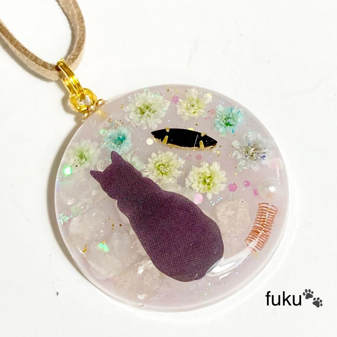 レジン黒猫ちゃんペンダント✨オルゴナイト - メルカリ