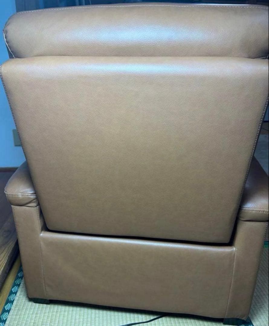 保証 ニトリ 1人用電動本革リクライニングソファ　Nビリーバ2 厚革BR おまけ