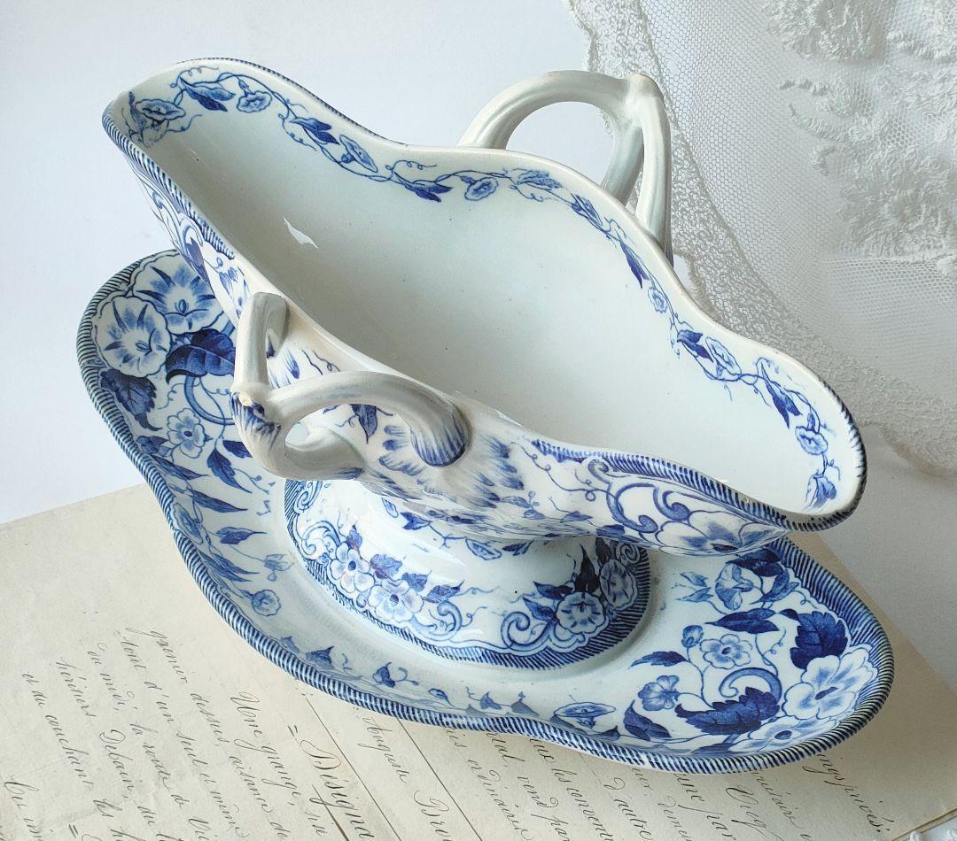 希少　クレイユモントロー　FLORA　ソーシエール　フランスアンティーク