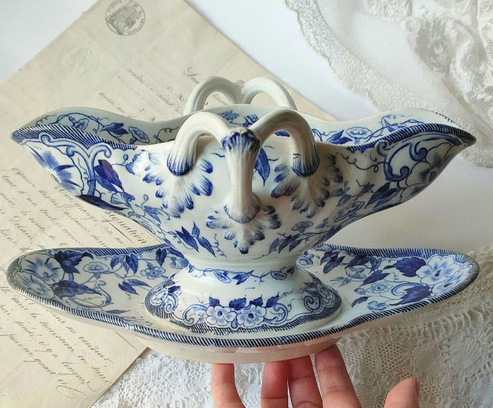 希少　クレイユモントロー　FLORA　ソーシエール　フランスアンティーク