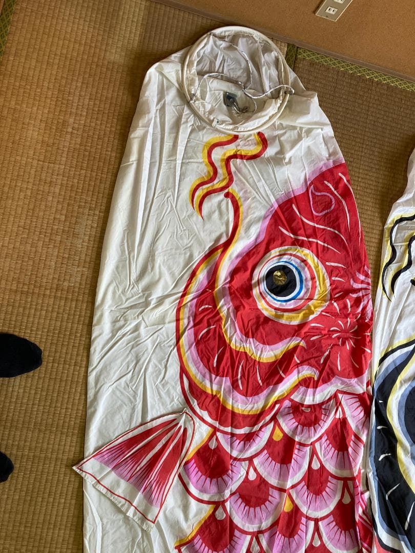 東洋紡ナイロン　鯉のぼり　瀧のぼり印　吹流5m 黒鯉5m 緋鯉4m