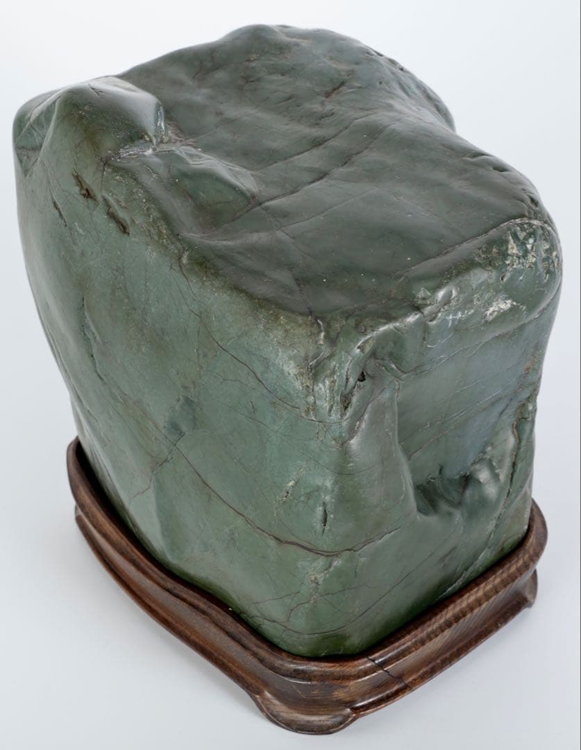 ウ*ム様 神居古潭石 水石 北海道産 8.4kg 台座付 鑑賞石 盆石 景石 天