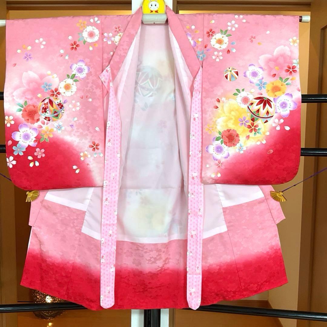 No.28 七五三　3歳　正絹着物セット