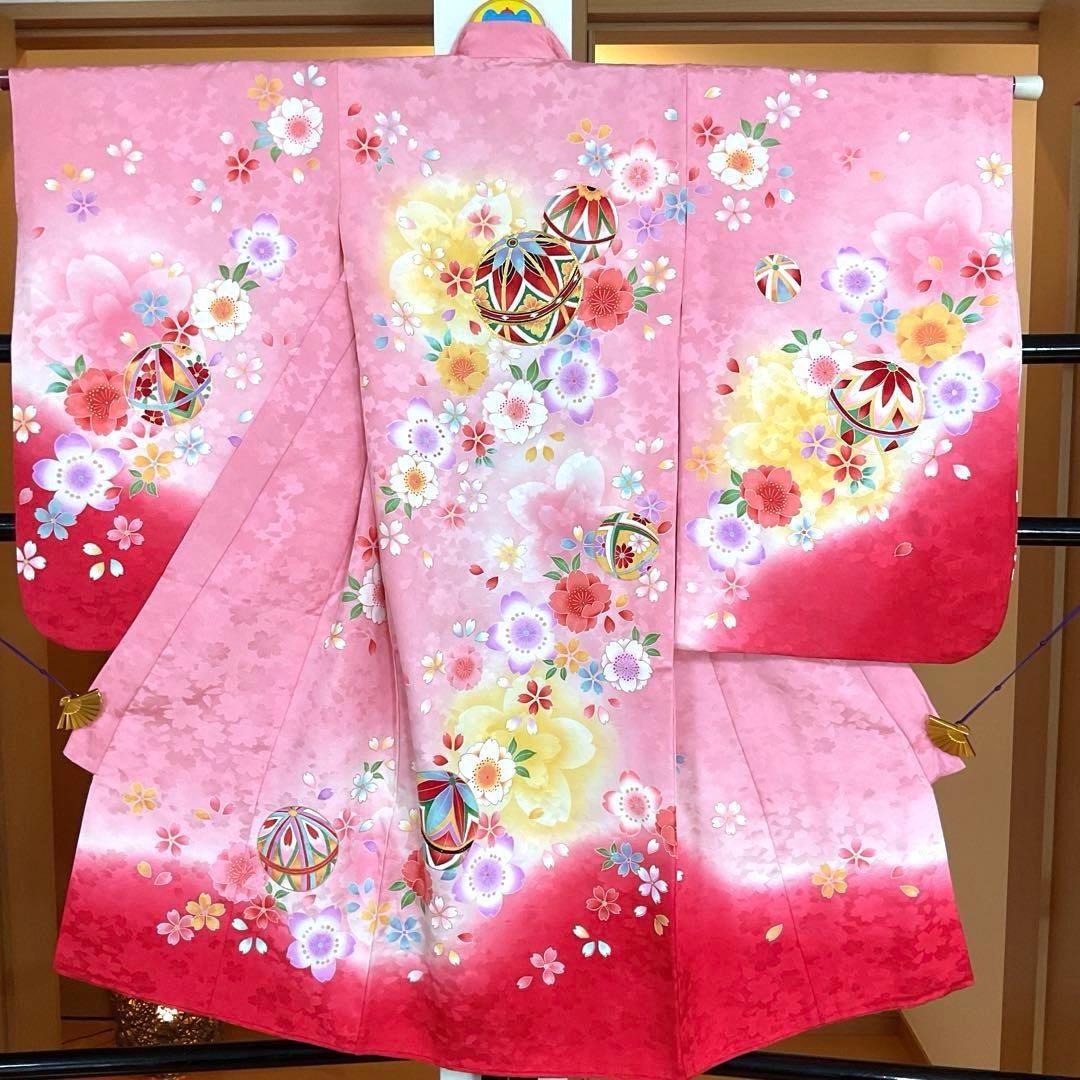 No.28 七五三　3歳　正絹着物セット