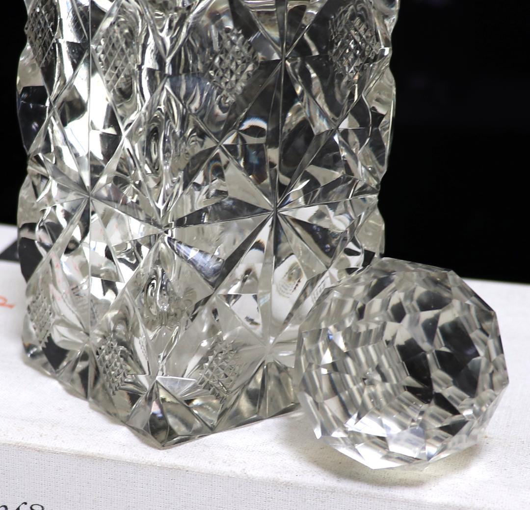 オールド・バカラ 珍品 切子 ダイヤモンドカット×格子柄 ボトル ディアマン