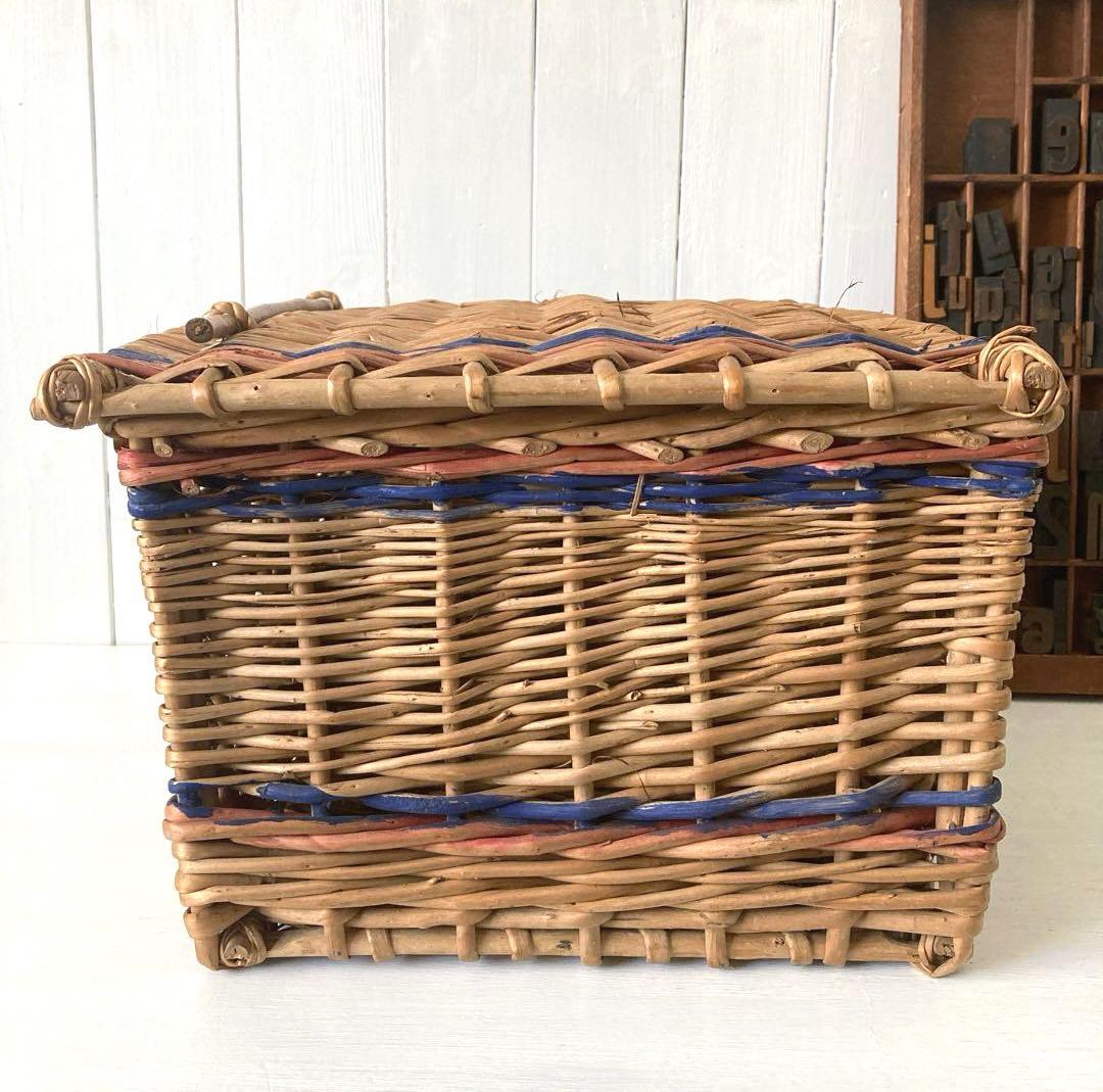 イギリスアンティーク 籐のピクニックバスケット
