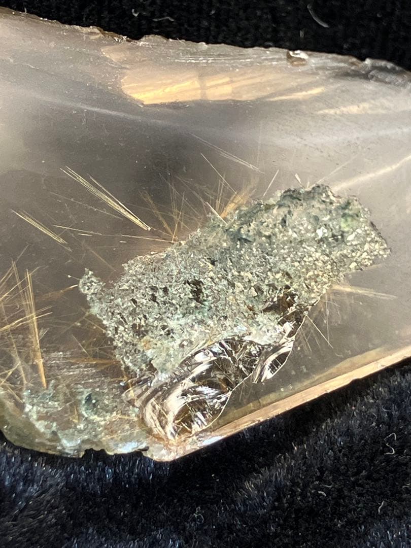 ルチルクォーツ インド ヒマチャル産 原石 天然石 パワーストーン 金運 最強