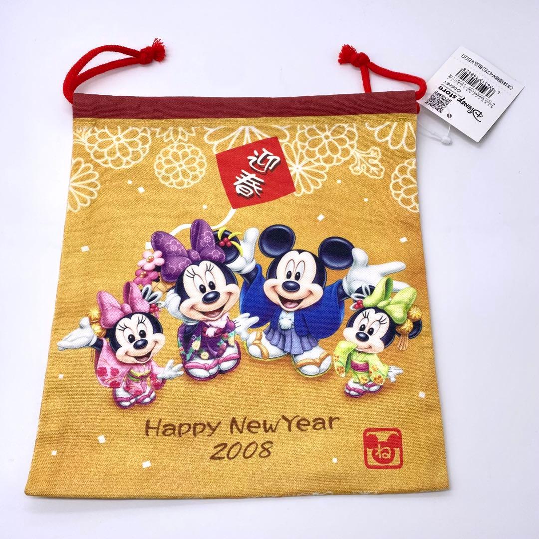 ⑱ 巾着 Disney 正月　2008 着物　和装　ミッキー　ミニー