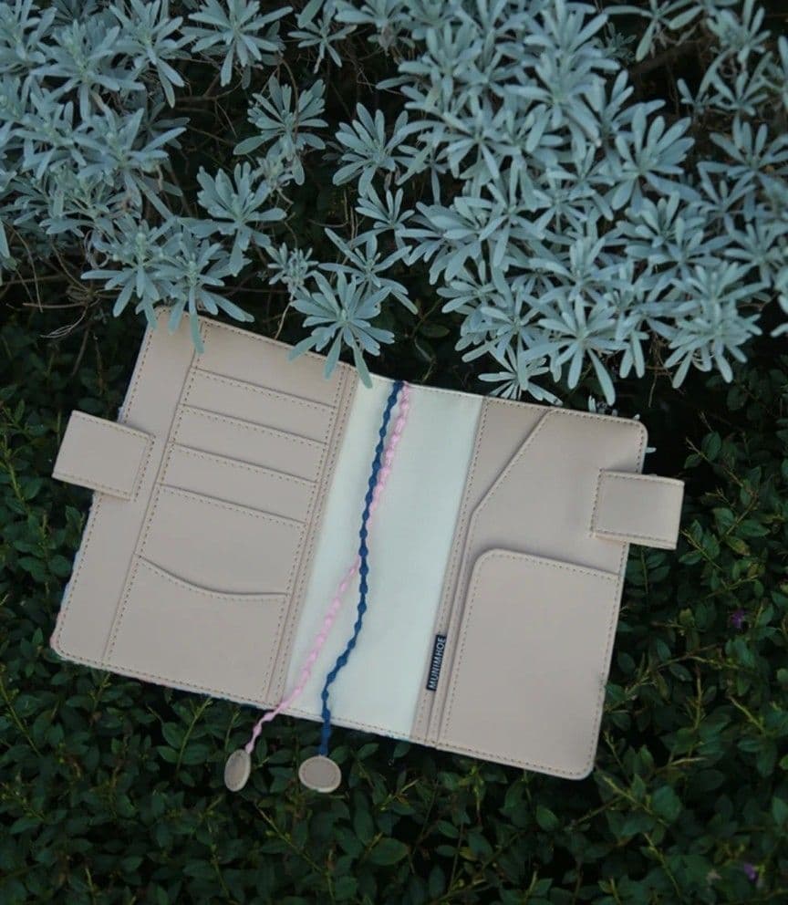 【新作】A6　桜ピンク　ミナペルホネン　ベージュピンク　タンバリン手帳ケース