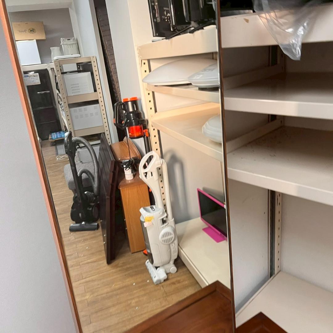 1【 美品 】欅 1面鏡 鏡台 伝統工芸 民芸品 姿見 ドレッサー 引き出し付き