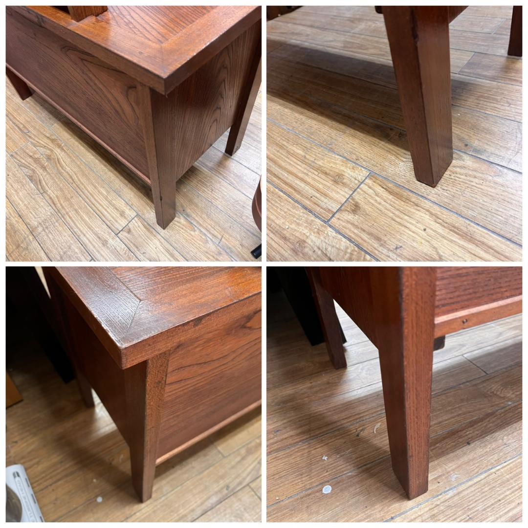 1【 美品 】欅 1面鏡 鏡台 伝統工芸 民芸品 姿見 ドレッサー 引き出し付き