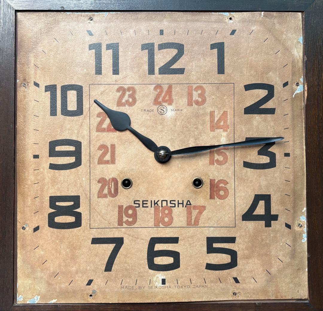 希少】精工舎 角型グレシャム 掛時計
