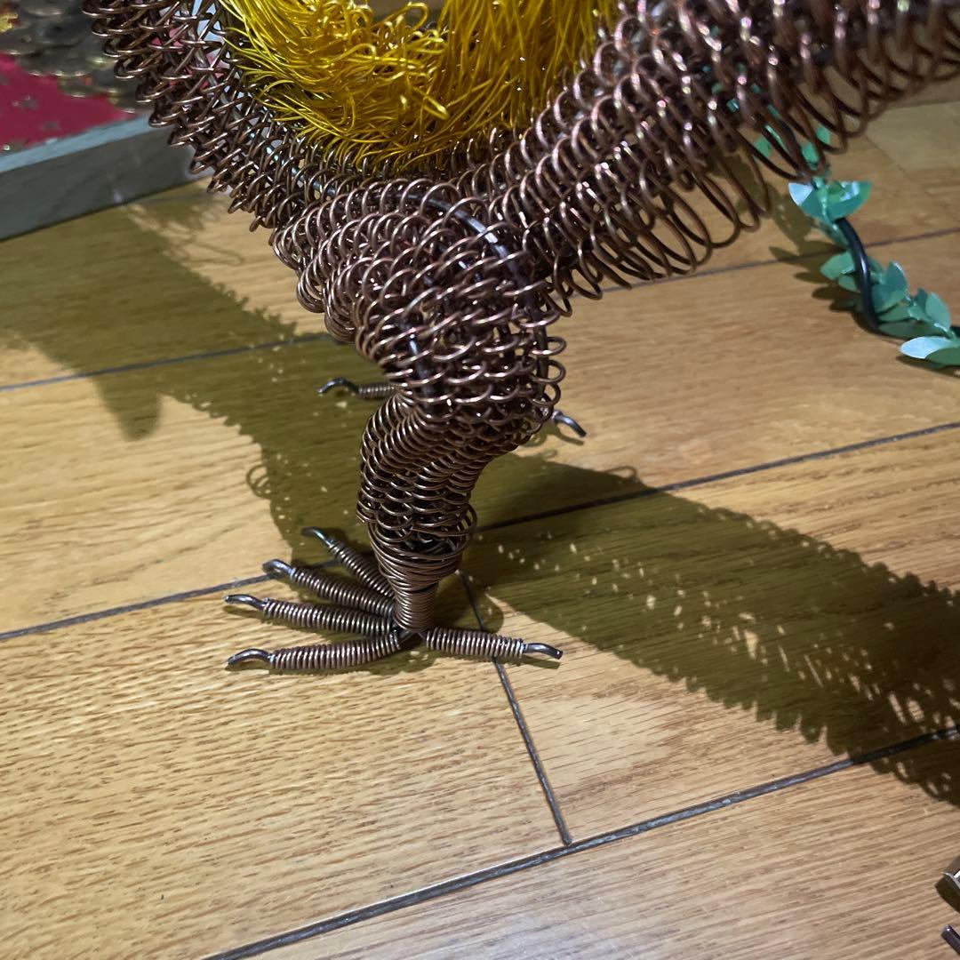 ワイヤー製ドラゴン置物