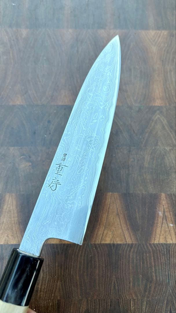 重房　鍛地　和　牛刀　180mm 6寸　包丁　和包丁　洋包丁　ダマスカス