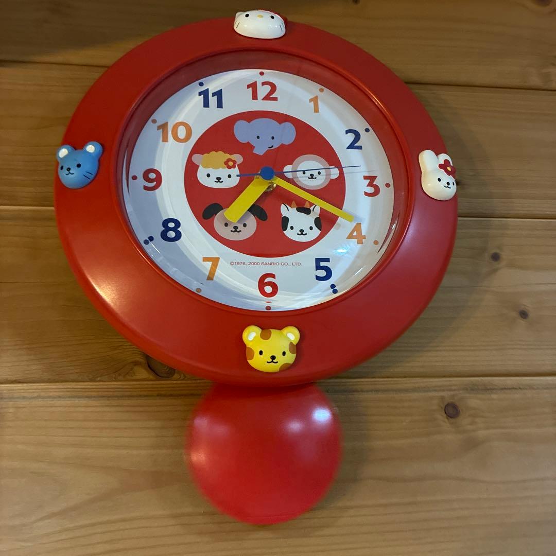 サンリオ HELLO KITTY 掛け時計 ふりこ時計2000年 平成レトロ
