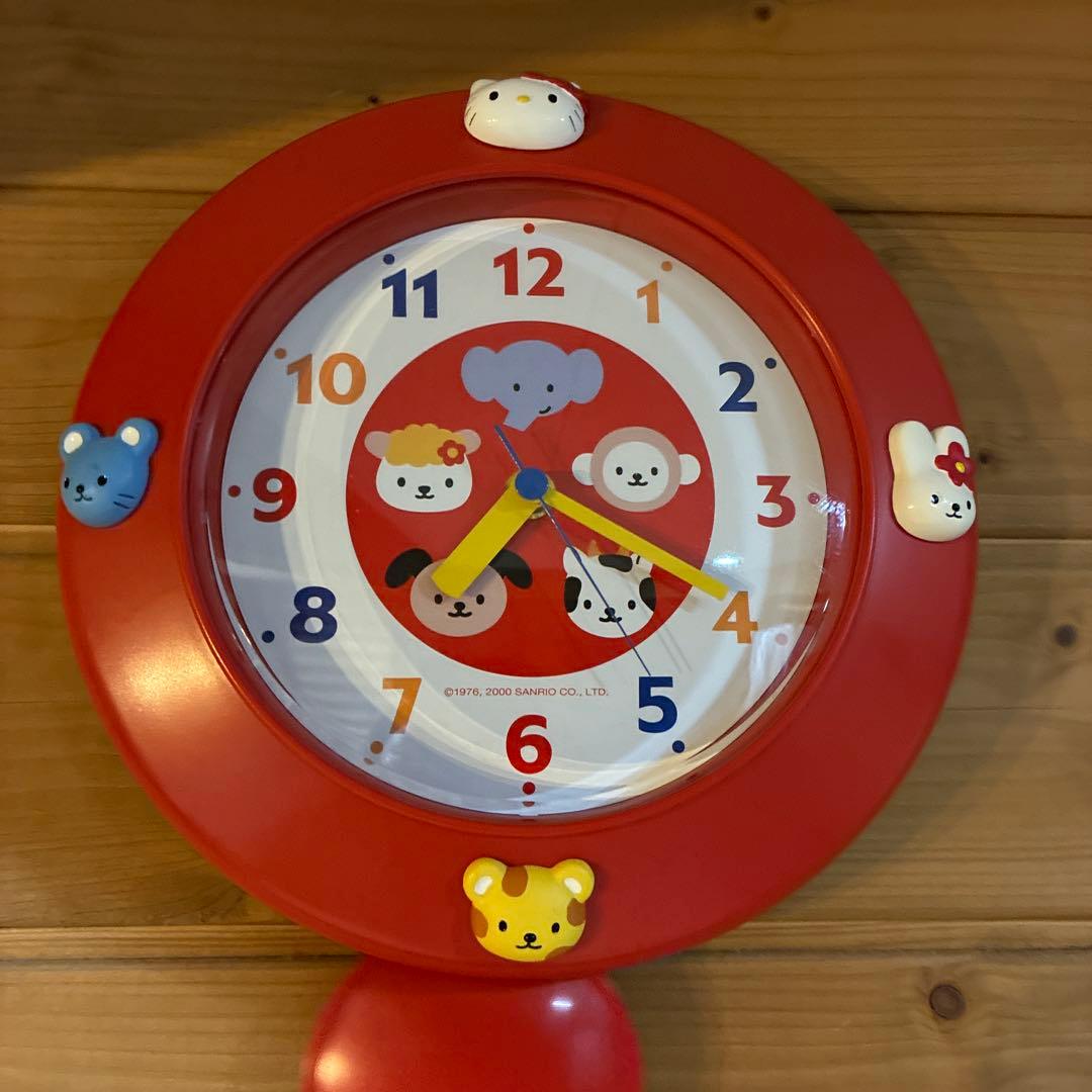 サンリオ HELLO KITTY 掛け時計 ふりこ時計2000年 平成レトロ