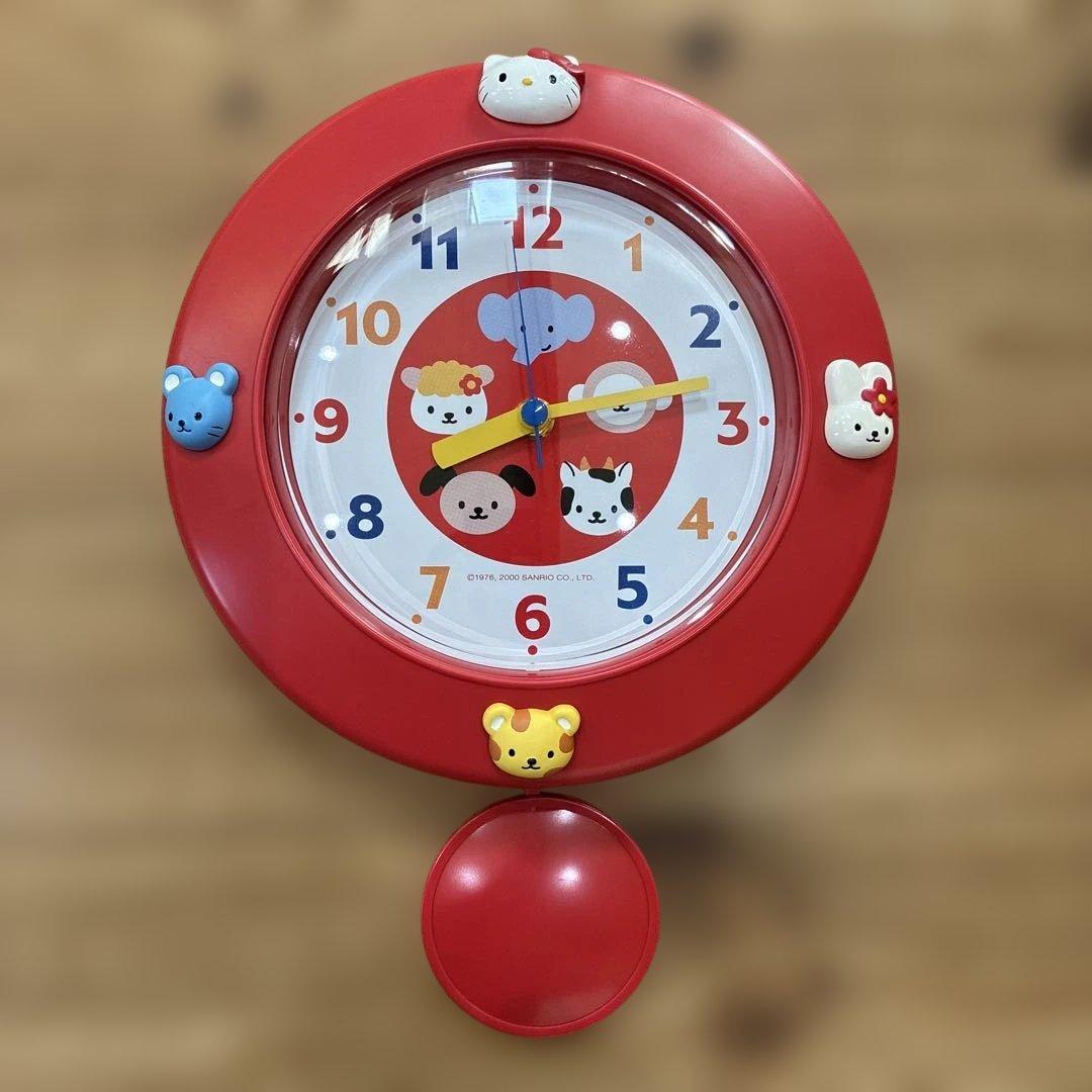 サンリオ HELLO KITTY 掛け時計 ふりこ時計2000年 平成レトロ