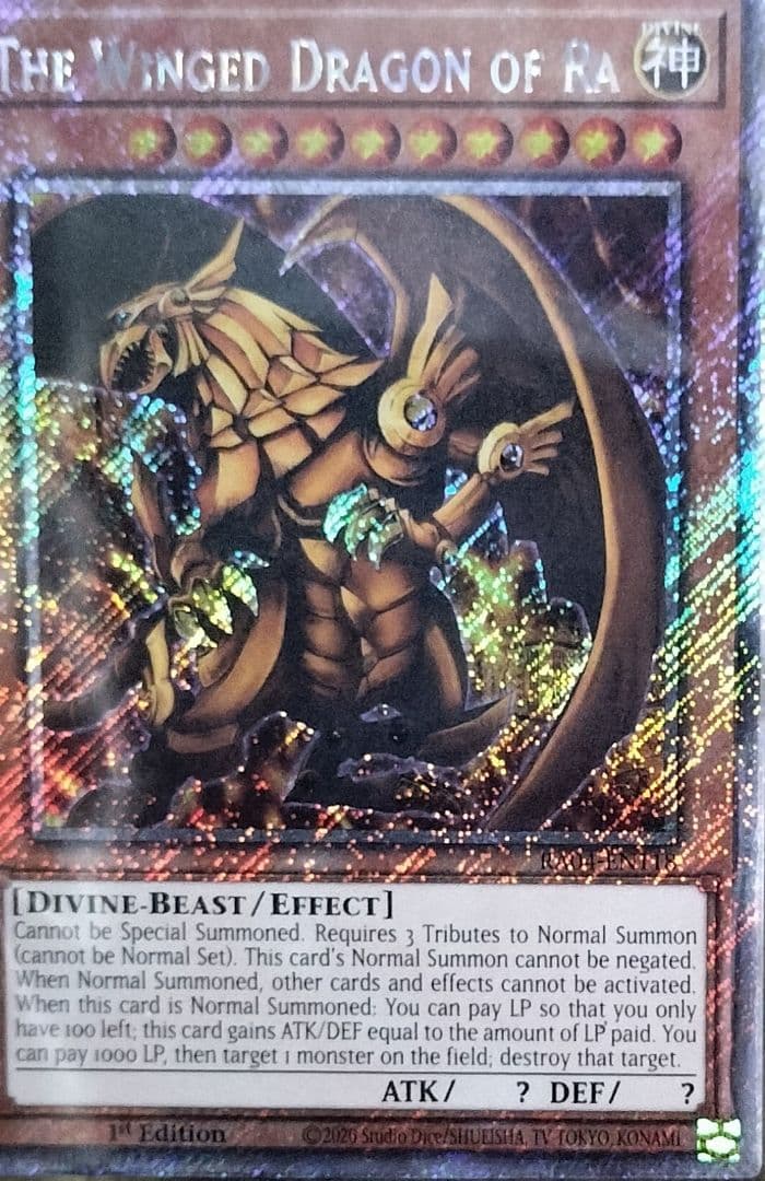 5つ目＆4つ目】遊戯王カード 三幻神 英語版プラチナシークレット