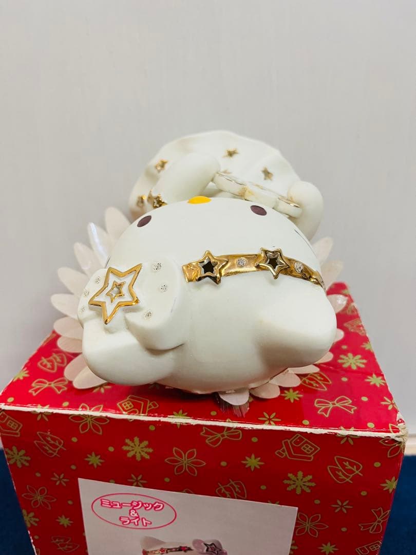 【新品未使用】ハローキティ　ファイバー　天使ドール　ライト　陶器　レトロ