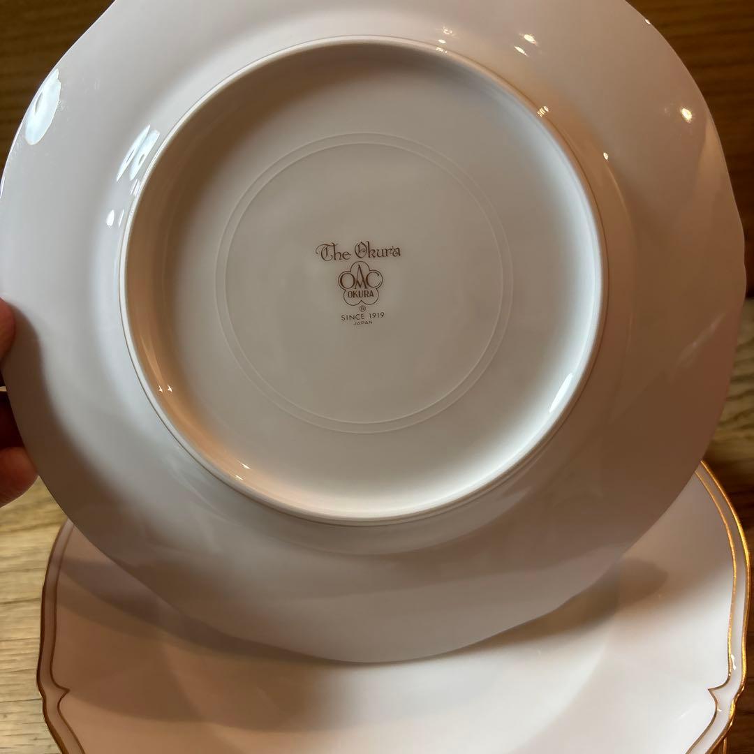 The Sakura 陶磁器皿 6枚セット 約20cm 金縁付き