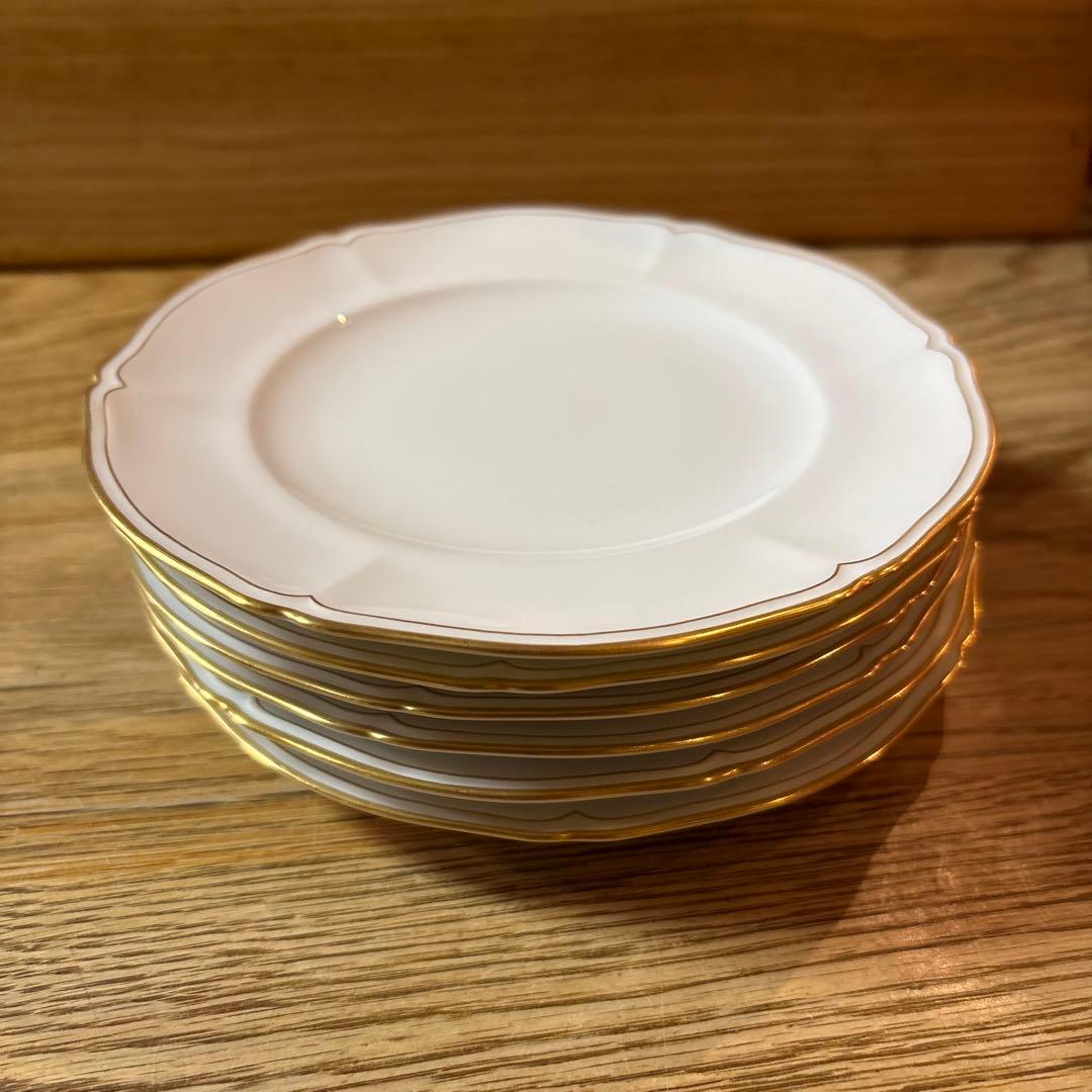 The Sakura 陶磁器皿 6枚セット 約20cm 金縁付き