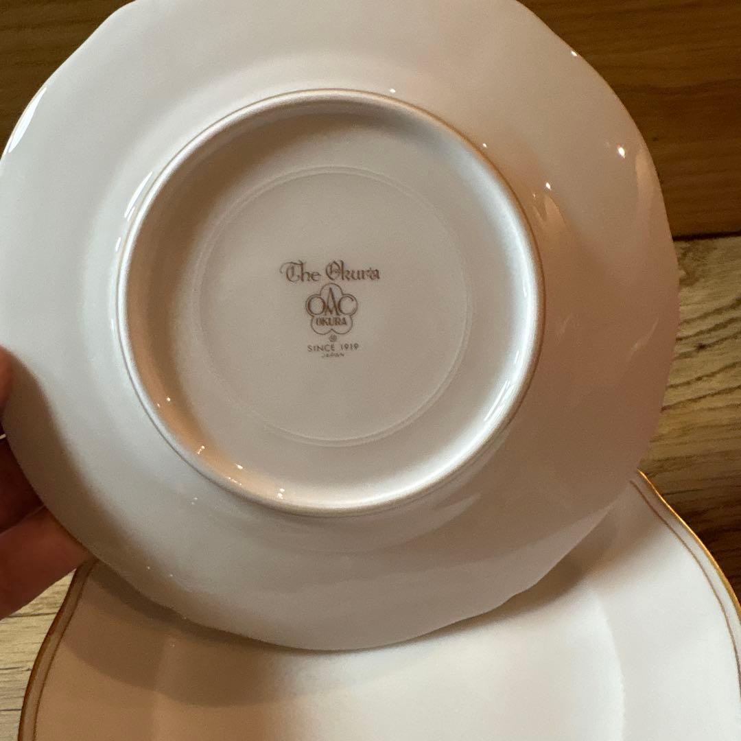 The Sakura 陶磁器皿 6枚セット 約20cm 金縁付き