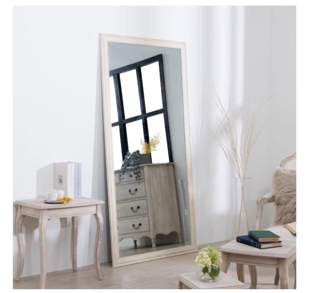 ニトリ 大型 立て掛けミラー 幅90×高さ180cm (ホワイト)