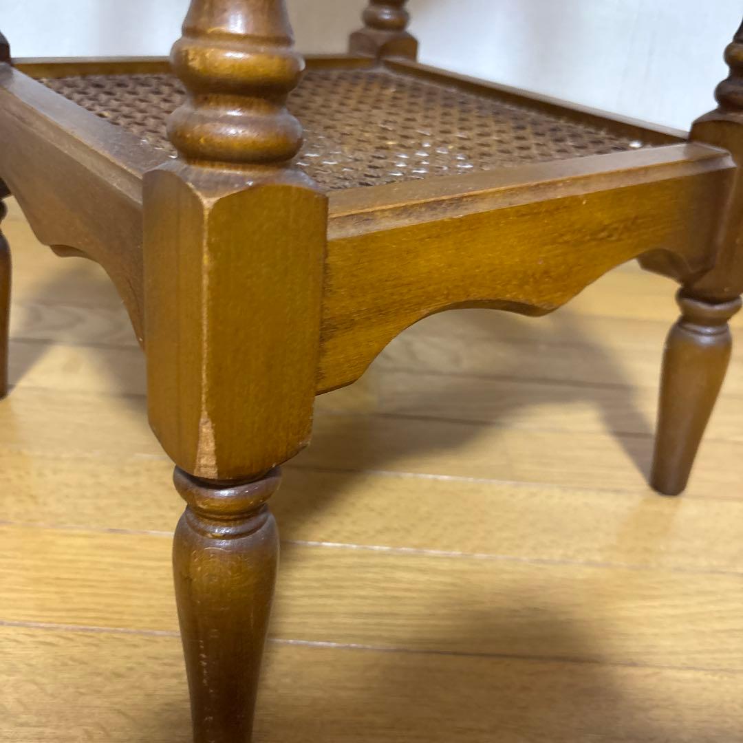 【カリモク】オールドカリモクコロニアル　花台　飾台　電話台