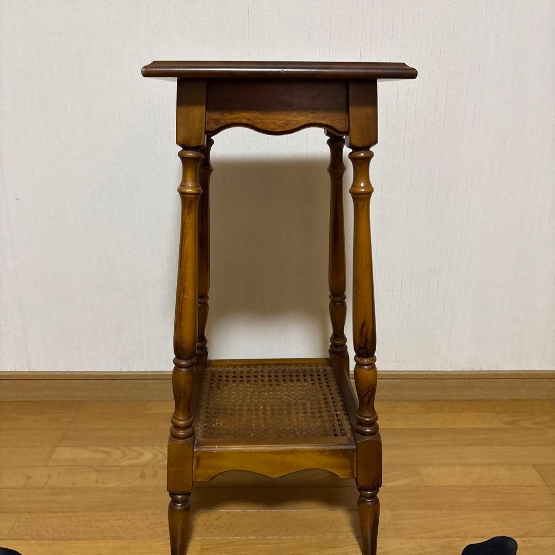 【カリモク】オールドカリモクコロニアル　花台　飾台　電話台