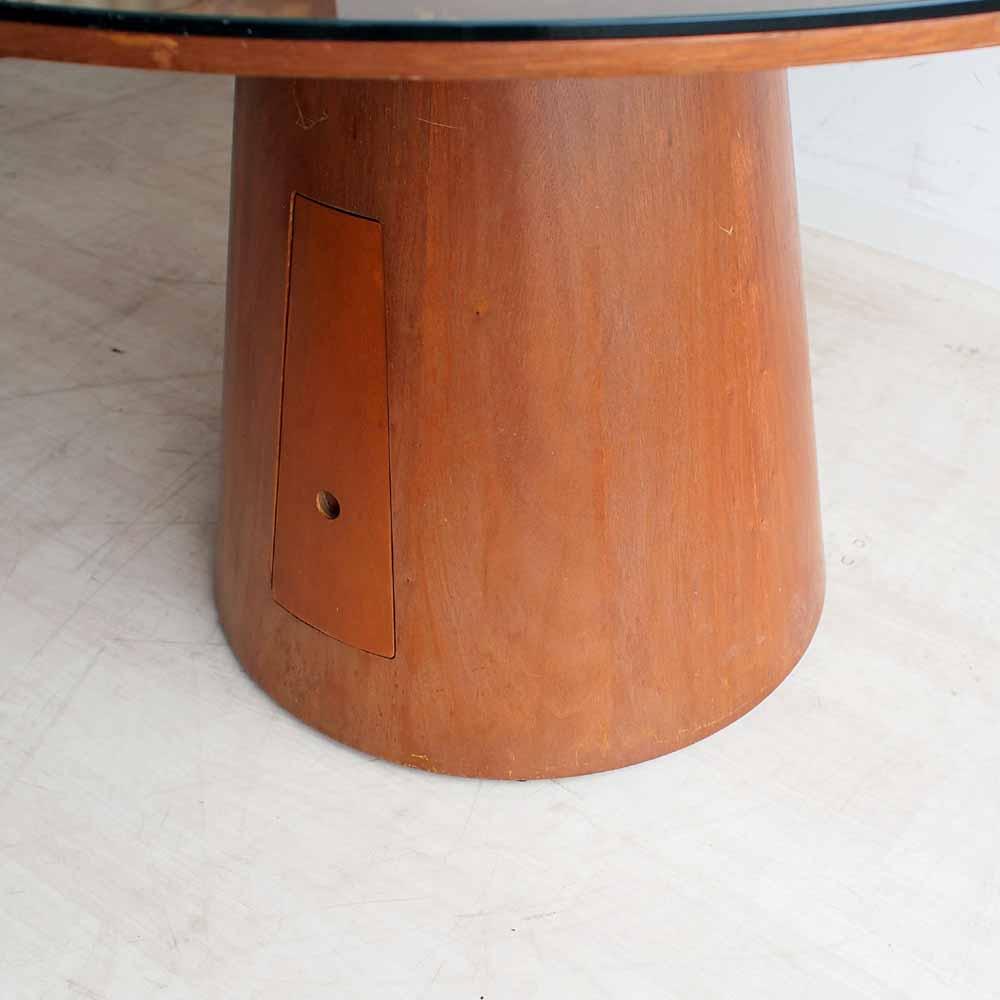 ヴィンテージ ポストモダン ラウンドテーブル ウォールナット材