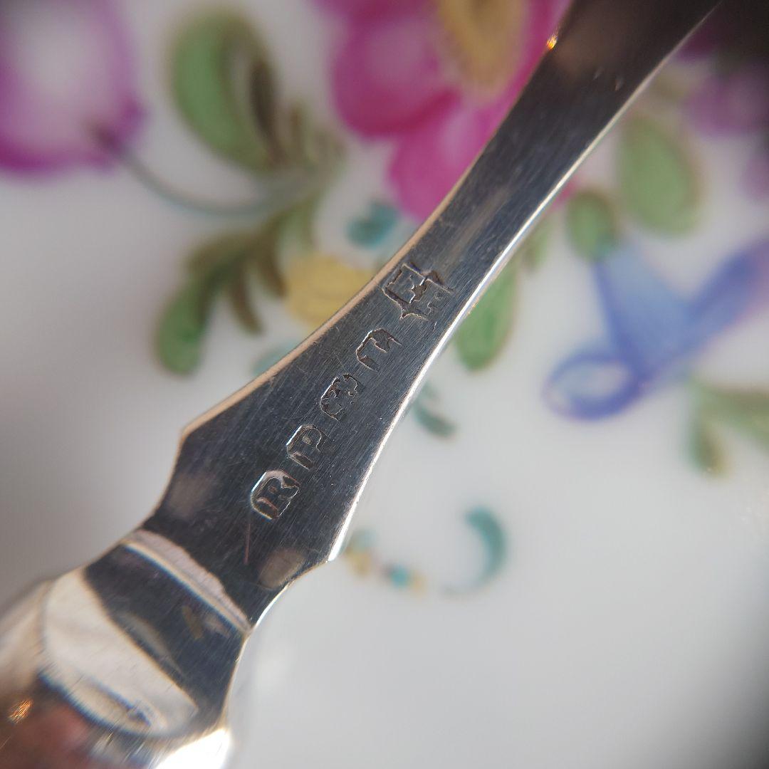 白蝶貝ハンドル　マザーオブパール　アンティーク　スプーン　シルバー