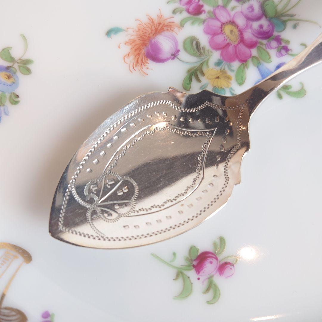 白蝶貝ハンドル　マザーオブパール　アンティーク　スプーン　シルバー