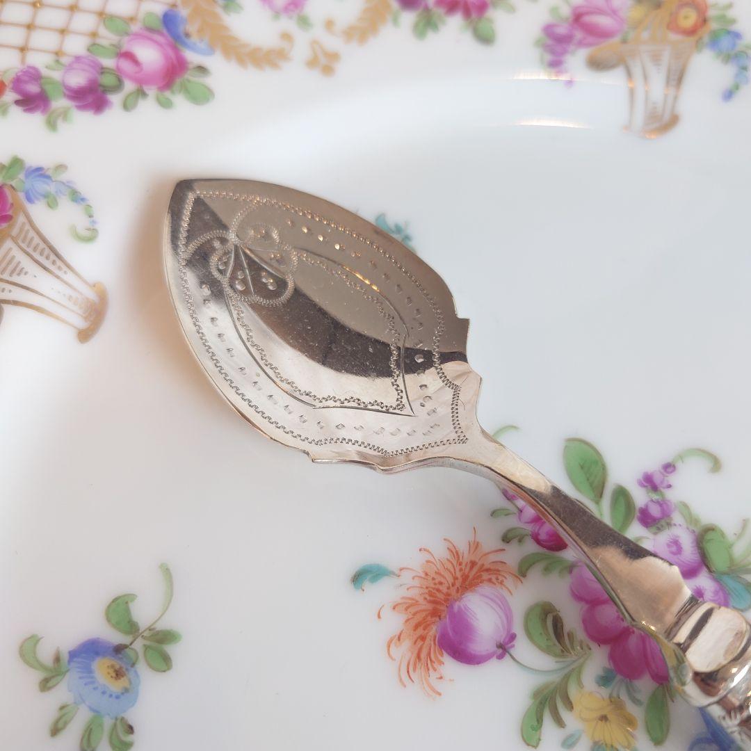 白蝶貝ハンドル　マザーオブパール　アンティーク　スプーン　シルバー