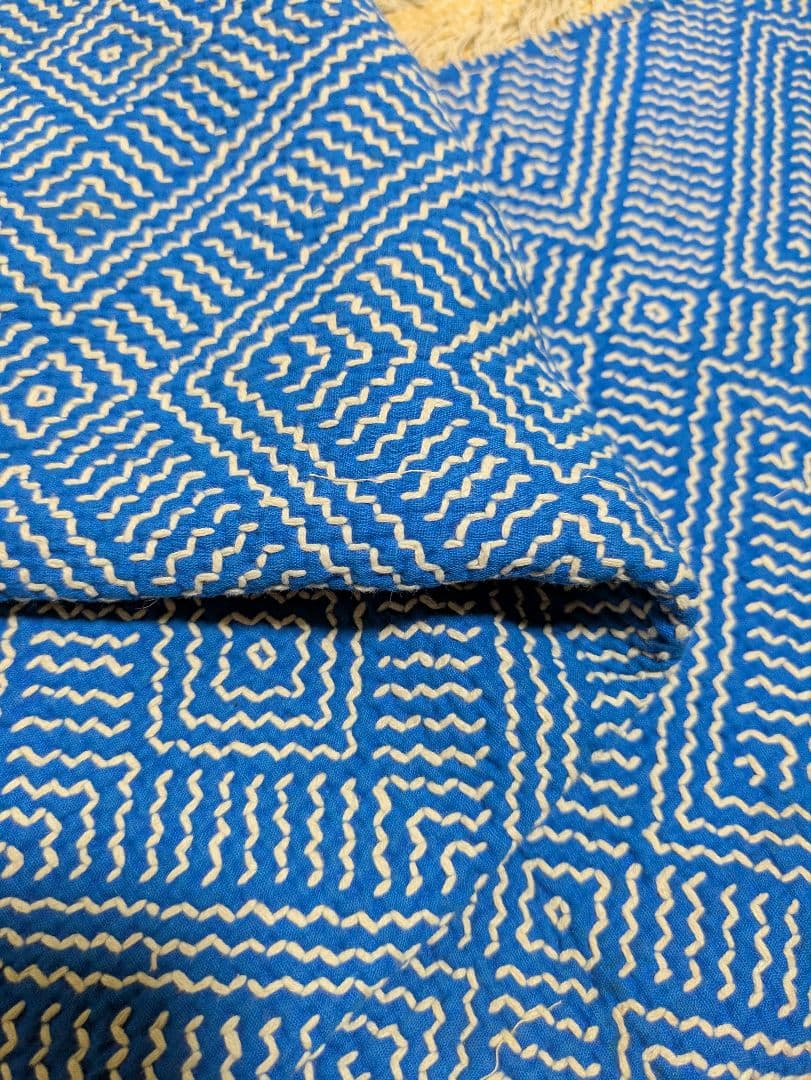 187 ヴィンテージ ラリーキルト / カンタキルト カバー 厚手 希少 青