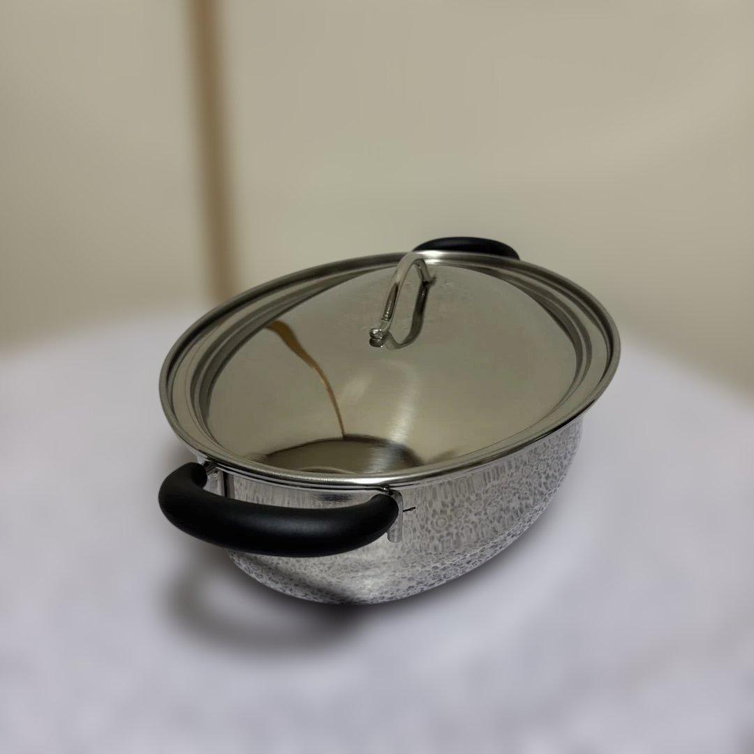 ステンレス製オーバルパン（両手鍋）37cm