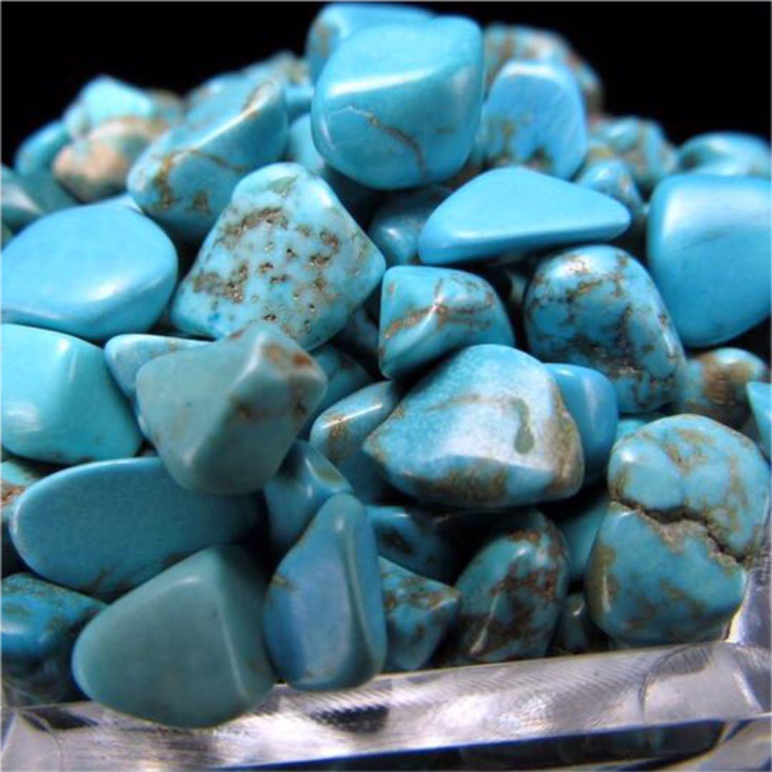 ★特選ご奉仕★出世の石♢人生の守護石【天然染色ターコイズ『トルコ石』さざれ】❤️