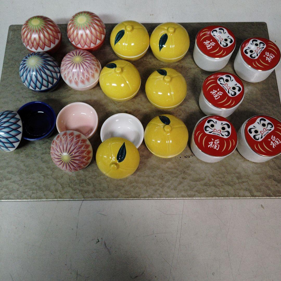 ダルマ珍味入れ5個、手毬珍味入れ６個、ゆず珍味入れ６個、新品、未使用、Ｍ