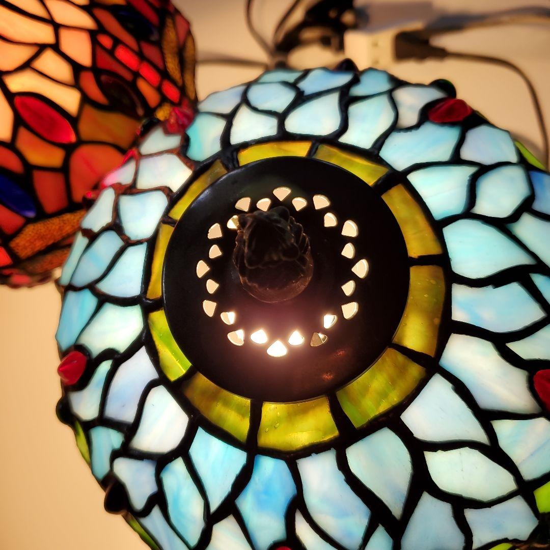 アンティークステンドグラステーブルランプお値下げしました。