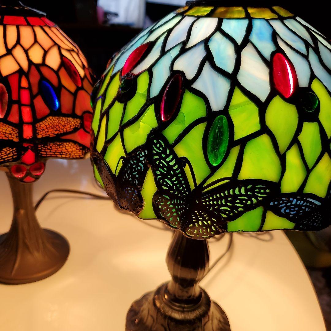 アンティークステンドグラステーブルランプお値下げしました。