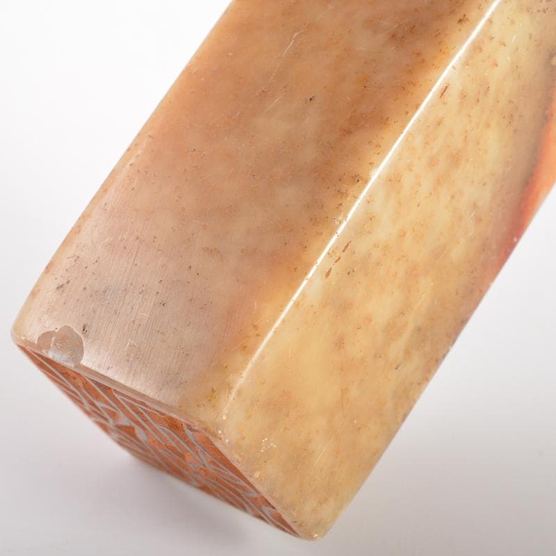 中国　書道具　篆刻　玉石寿山石芙蓉石彫刻　印材　N　R6370E