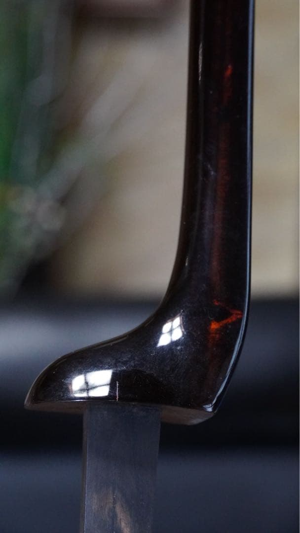 現代の名工'又吉章盛作 100丁展出展品三線棹 ウジラミ黒木小與那平型