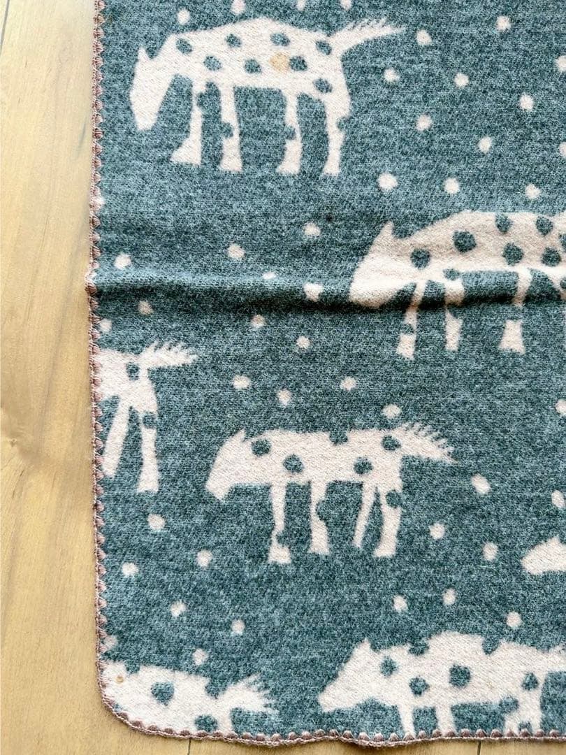 ミナペルホネン caravan ミニブランケット グレー ピンク