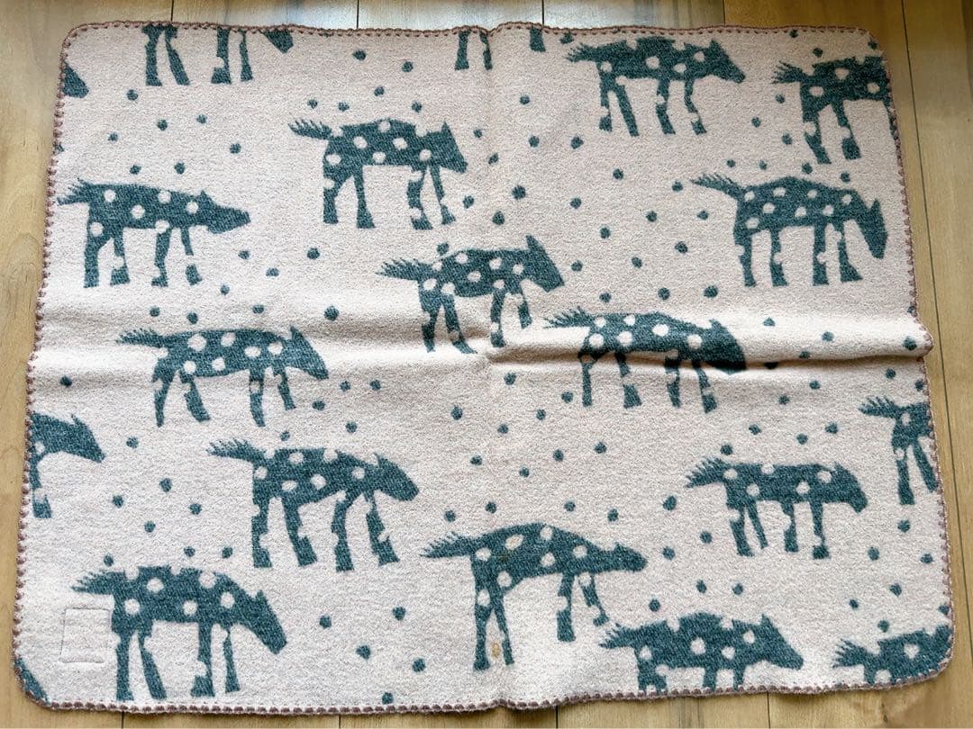 ミナペルホネン caravan ミニブランケット グレー ピンク