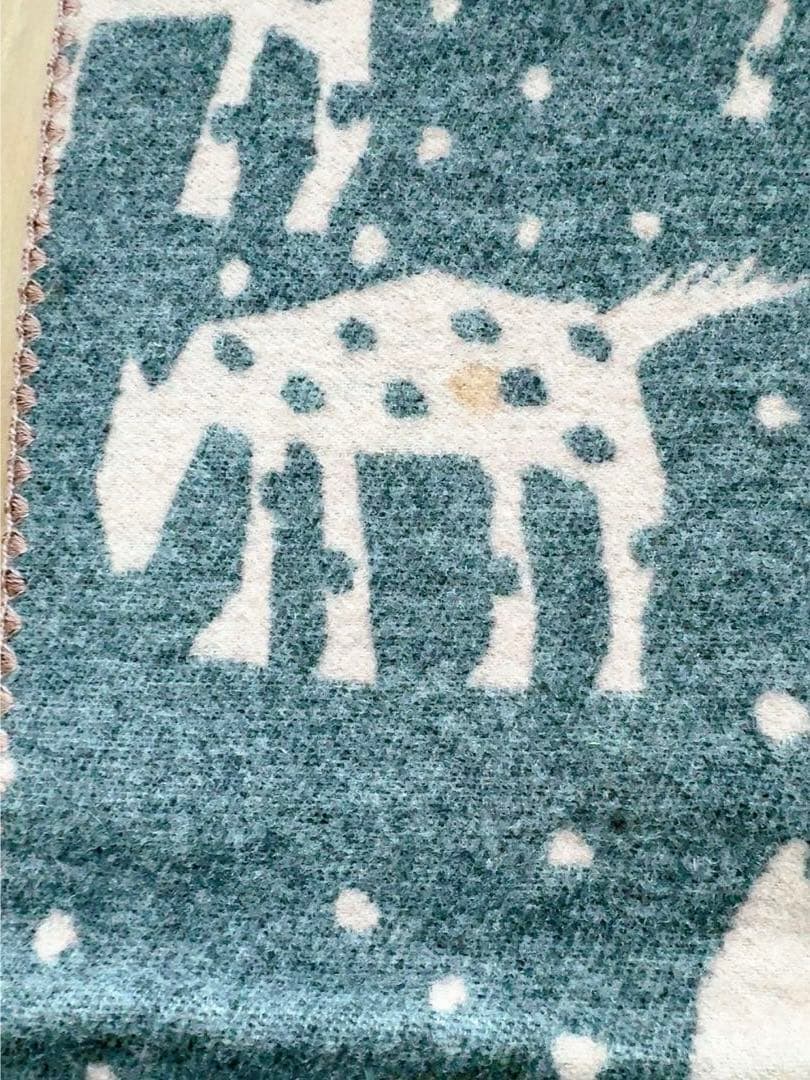 ミナペルホネン caravan ミニブランケット グレー ピンク