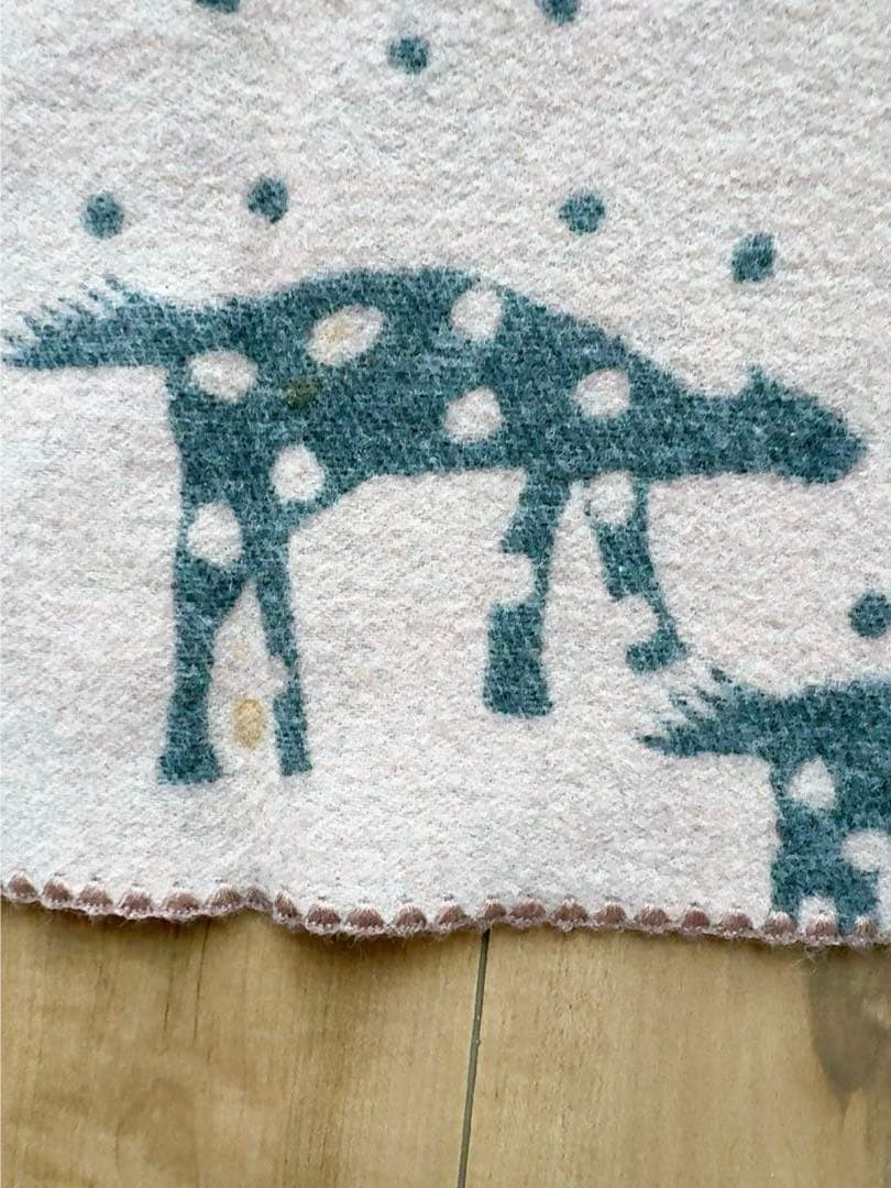 ミナペルホネン caravan ミニブランケット グレー ピンク