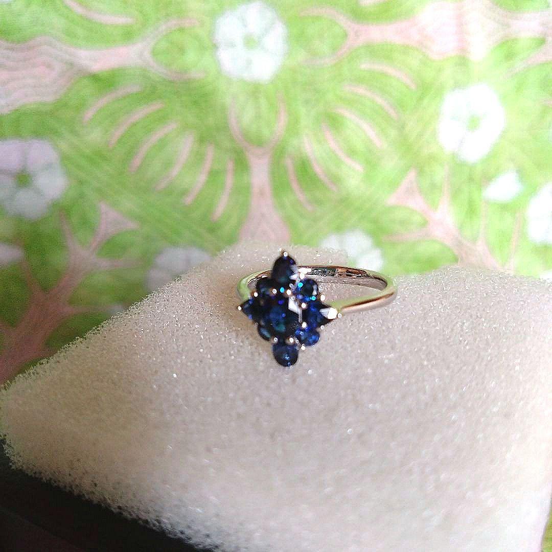 【新品未使用】GSTV ９月の誕生石 サファイアリング　pt950　1.5ct