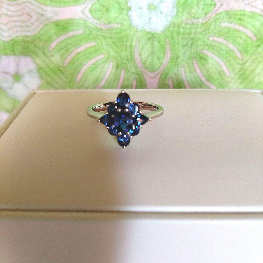 【新品未使用】GSTV ９月の誕生石 サファイアリング　pt950　1.5ct